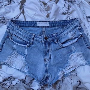 Womens Angel Kiss jean shorts